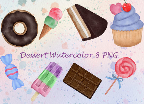 About Dessert Watercolor Illustrations