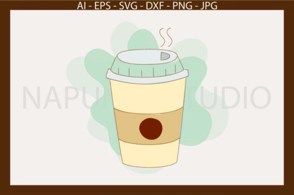 Coffee Cup Hot Background Watercolor Svg Illustrations
