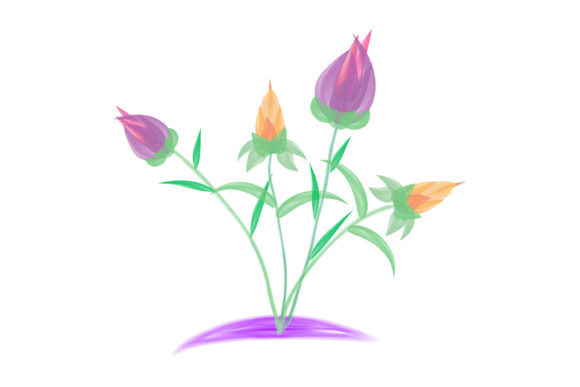 Cute Flower in Watercolor Illustrations