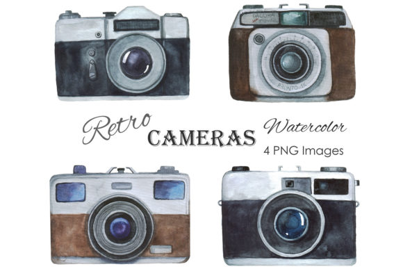 Digital Clipart. Camera Clip Art Vintage