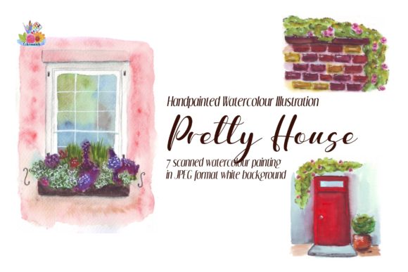 Pretty House Watercolour Illustration