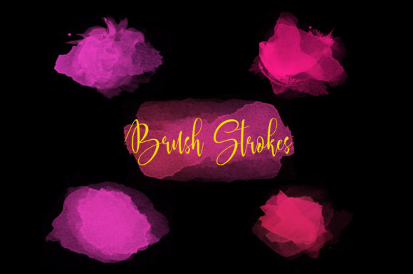 Watercolor Brush Strokes Vol- 2 Illustrations